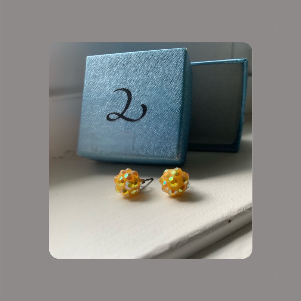 Yellow Sparkle Earrings